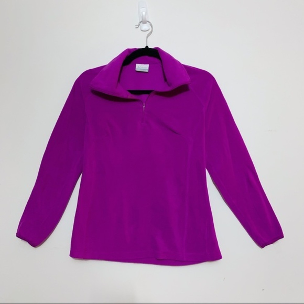 Columbia Pink Fleece Quarter Zip Pullover Jacket Women’s M